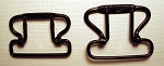 Antique Suspender Buckle, Black Japanned. Priced per Each.