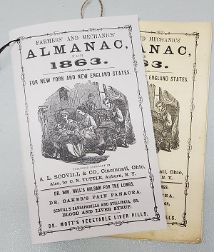 1863 Almanac Reproduction and original 