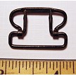 Smaller buckle Approx. 1" wide x 7/8" tall 