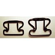 Antique Black Japanned Suspender Buckles 